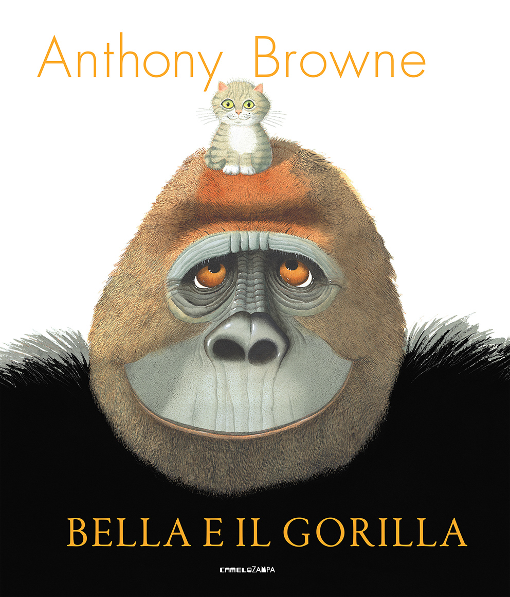 gorilla con gatto in testa_rosicchialibri